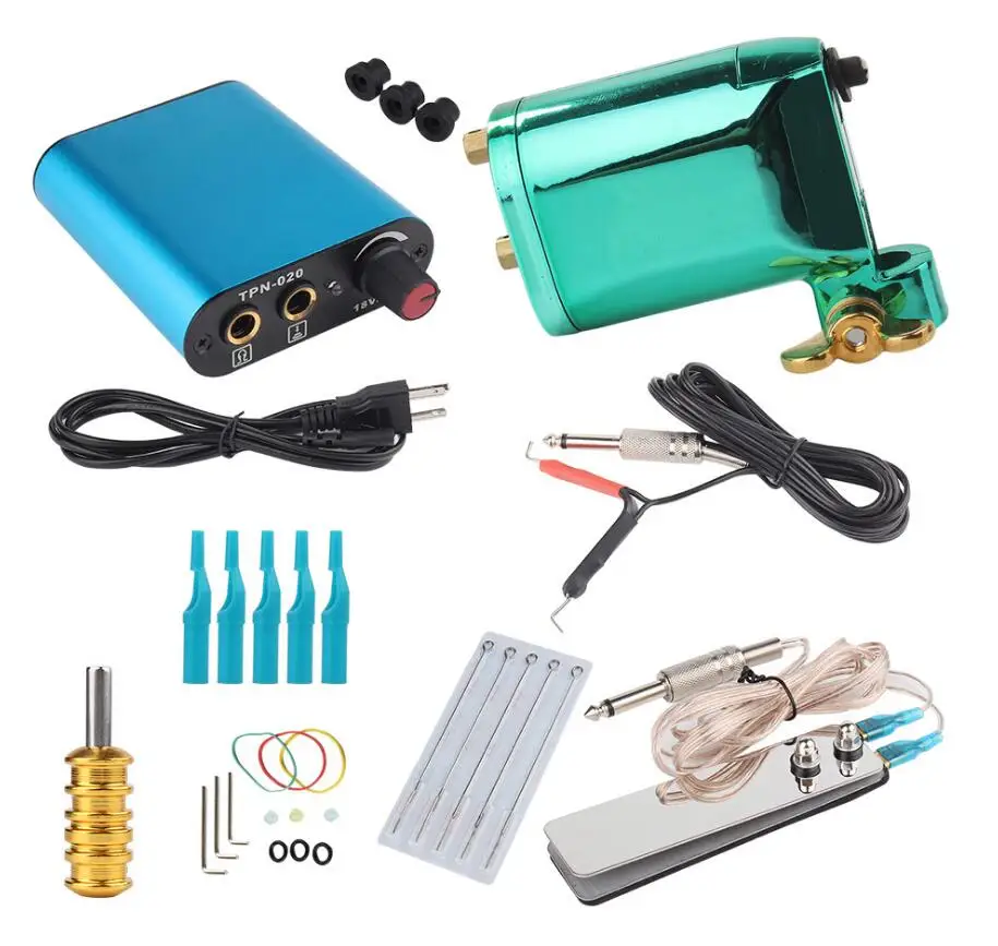 Дешевый Полный Начинающий комплект татуировок машина милый поворотный боди-арт