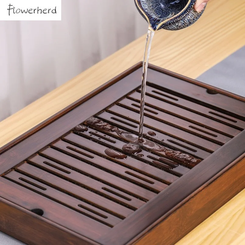 БАМБУК ПРЯМОУГОЛЬНЫЙ Чай лотки для хранения воды стол бытовой чайный набор кунг