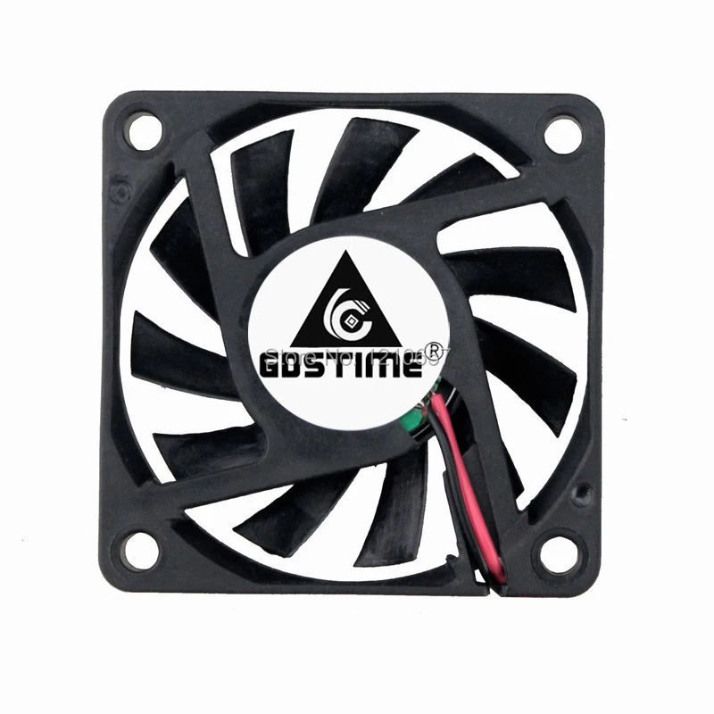 5 шт. в партии Gdstime 5 В, 12 В, 24 В постоянного тока, 2Pin 3Pin USB 60 мм 60x60x10 мм 6010 DC мини охлаждающий вентилятор Cooler Втулка с отверстиями для шариков подшипника