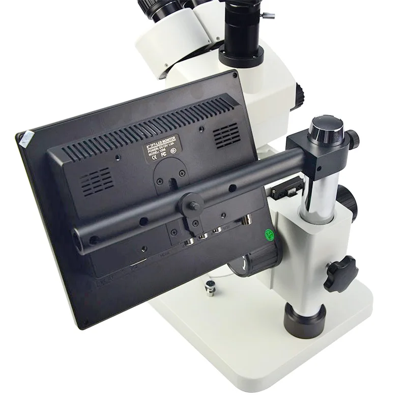 7X-45X Professional Dual View Zoom Stereo Microscope with CCD TV Adapter Viewing Screen and Electronic Eyepiece | Инструменты