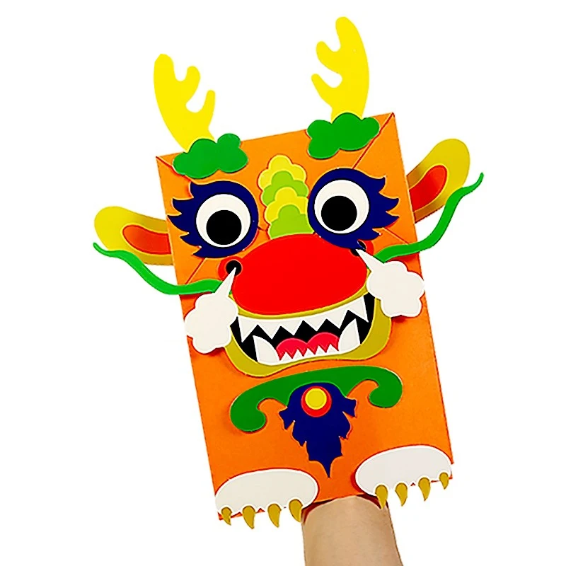 

B.F.brother Kids Diy Craft toys Hobbies and Crafts Materials for Diy Paper Bag Hand Puppet Material Bag