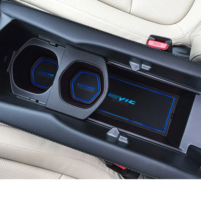 for Honda Civic 10th 2016 17 2018 2019 2020 2021 Car door door slot pad water pad storage slot pad non-slip decorative products