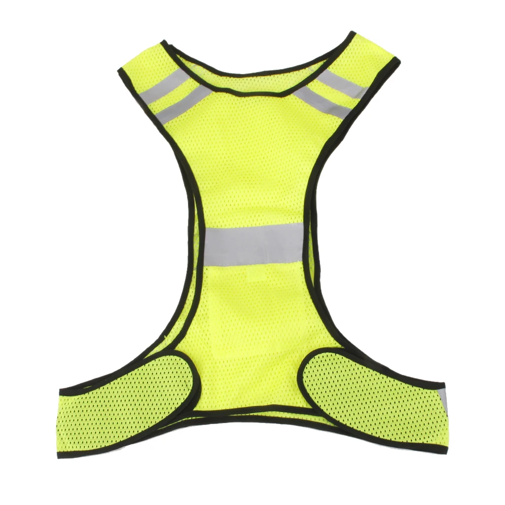 

Светоотражающий защитный жилет для бега, езды на велосипеде, езды на велосипеде и прогулок-желтый