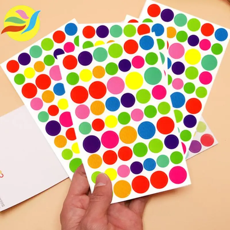 5 шт./лот красочные круглые наклейки для скрапбукинга планировщика записей