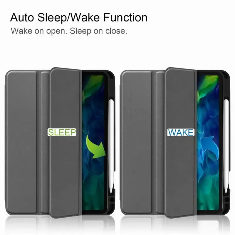 Роскошный трехслойный чехол для планшета из искусственной кожи ipad Pro 11 2018 2020