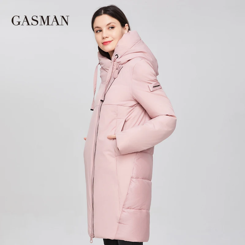 GASMAN 2021 Толстые Пуховые парки женская зимняя куртка с капюшоном модное Брендовое