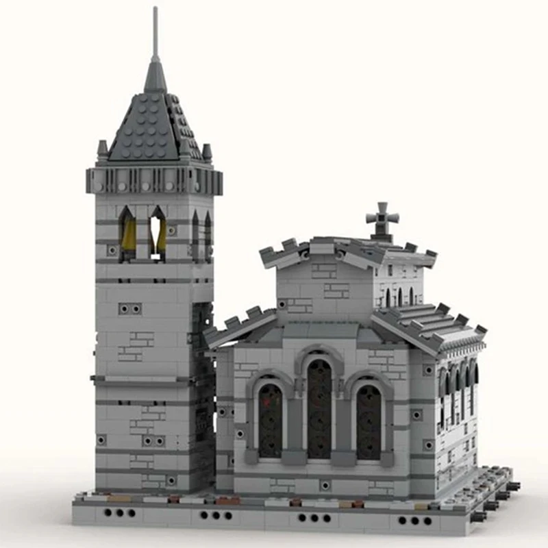 

MOC 33985 Classic Vintage Medieval Cathedral Blocks Church Building Model Children DIY Toys Brithday Gifts