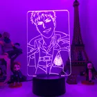 Чехол с рисунком из аниме атака на фигурка Титан 3d лампа Жан Кирстейн светильник для Спальня украшения подарок для детей для косплея по аниме атака на Титанов (светодиодный ночной Светильник s