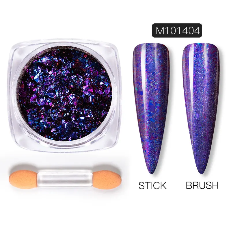 04Peacock powder ROSALIND ногтей Блеск Искусство пигмент порошок гель лак зеркало Маникюр Блестки для ногтей УФ хром голографические украшения ногтей - Цвет: 04Peacock powder