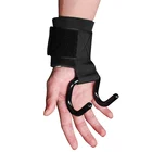 1 пара крючков для тяжелой атлетики GOBYGO, запястье ремни-перчатки, тяжелая атлетика, силовые тренировки, тренажерный зал, фитнес-крючок, поддержка подъема