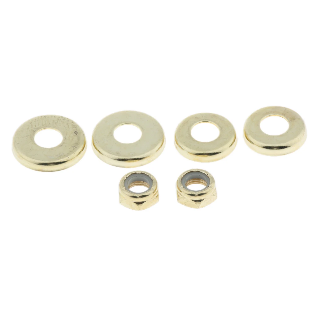 

4 Pack Skateboard Bushing Washers Nuts Replacement for Unisex Adult - 2 Colors