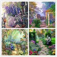 5d diy squareround dreamy landscape diamond painting embroidery mosaic cross stitch home decor hanging painting