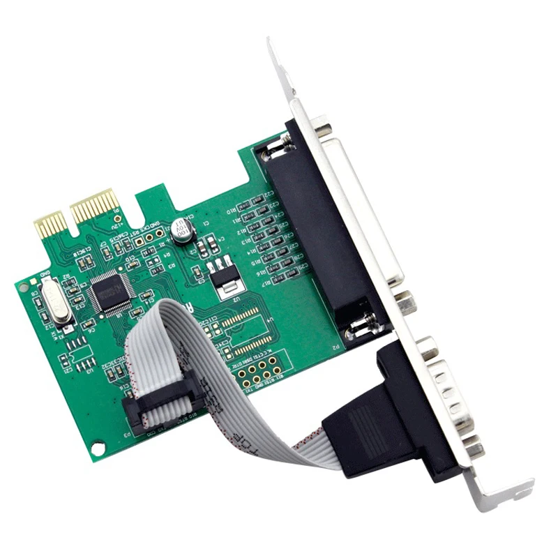 Адаптер порта LPT для параллельного принтера PCI E Express Serial COM DB9 RS 232 + DB25|lpt port adapter|pci
