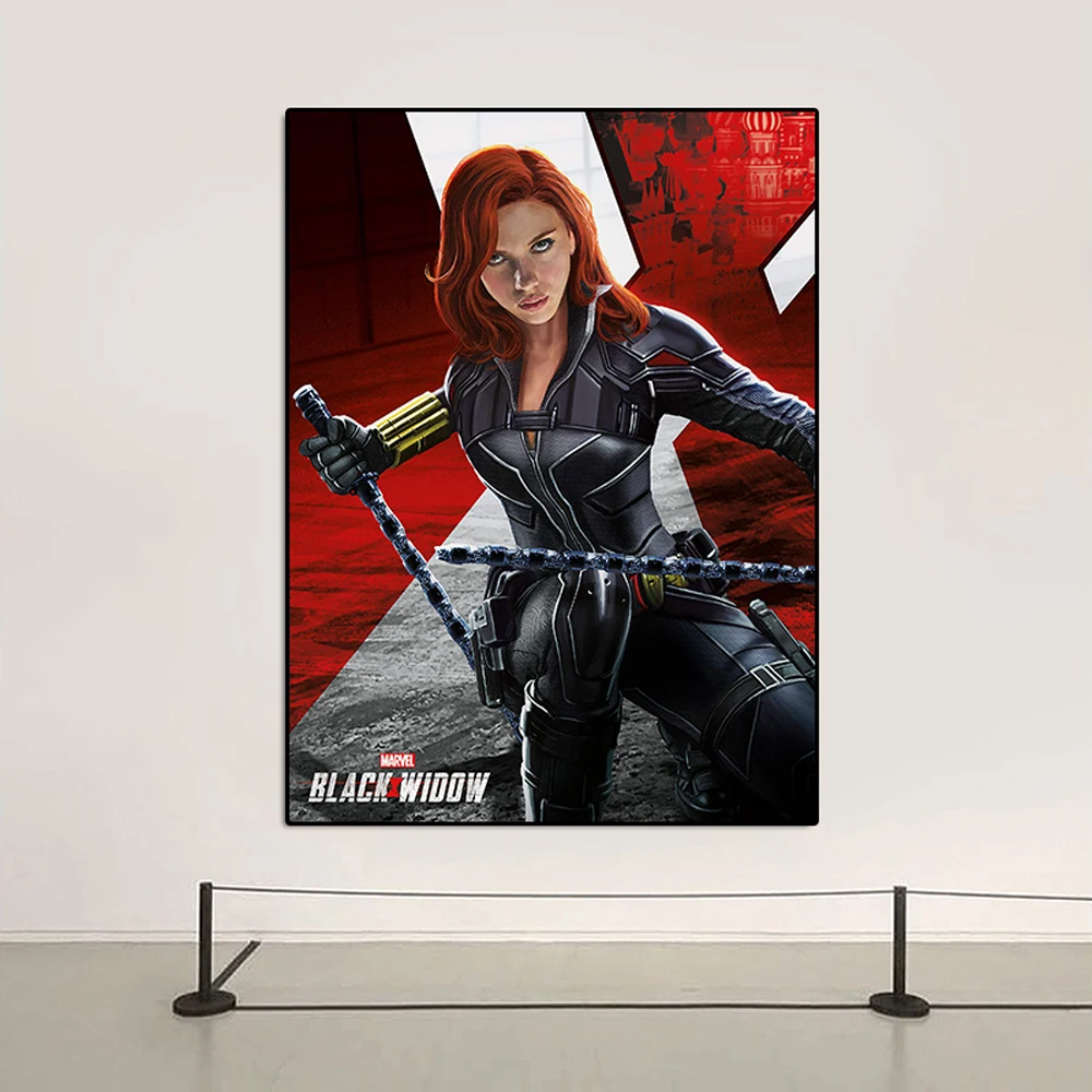 

Marvel Superhero Black Widow Movie Poster Avengers Canvas Painting Spiderman Print Wall Art Living Room Home Decoration Pictures