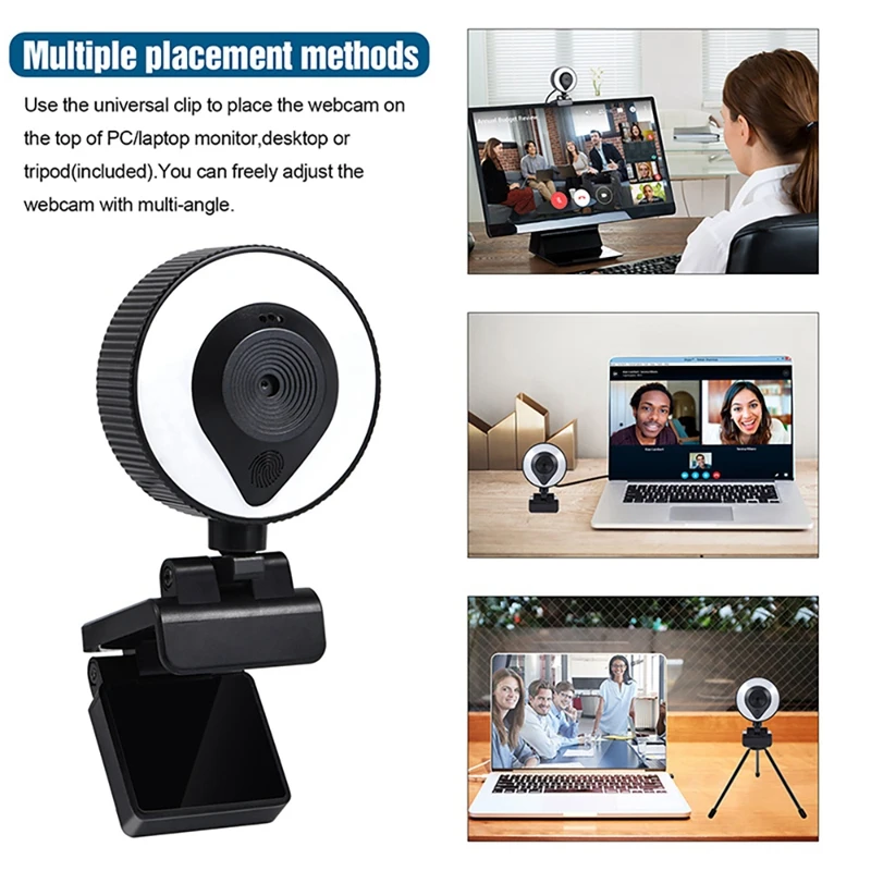 

W20 Fill Light Camera HD Built-in Microphone Auto Focus USB Computer Fill Light Network Beauty Live Camera