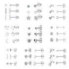 Женские серьги-гвоздики из серебра 925 пробы с фианитом