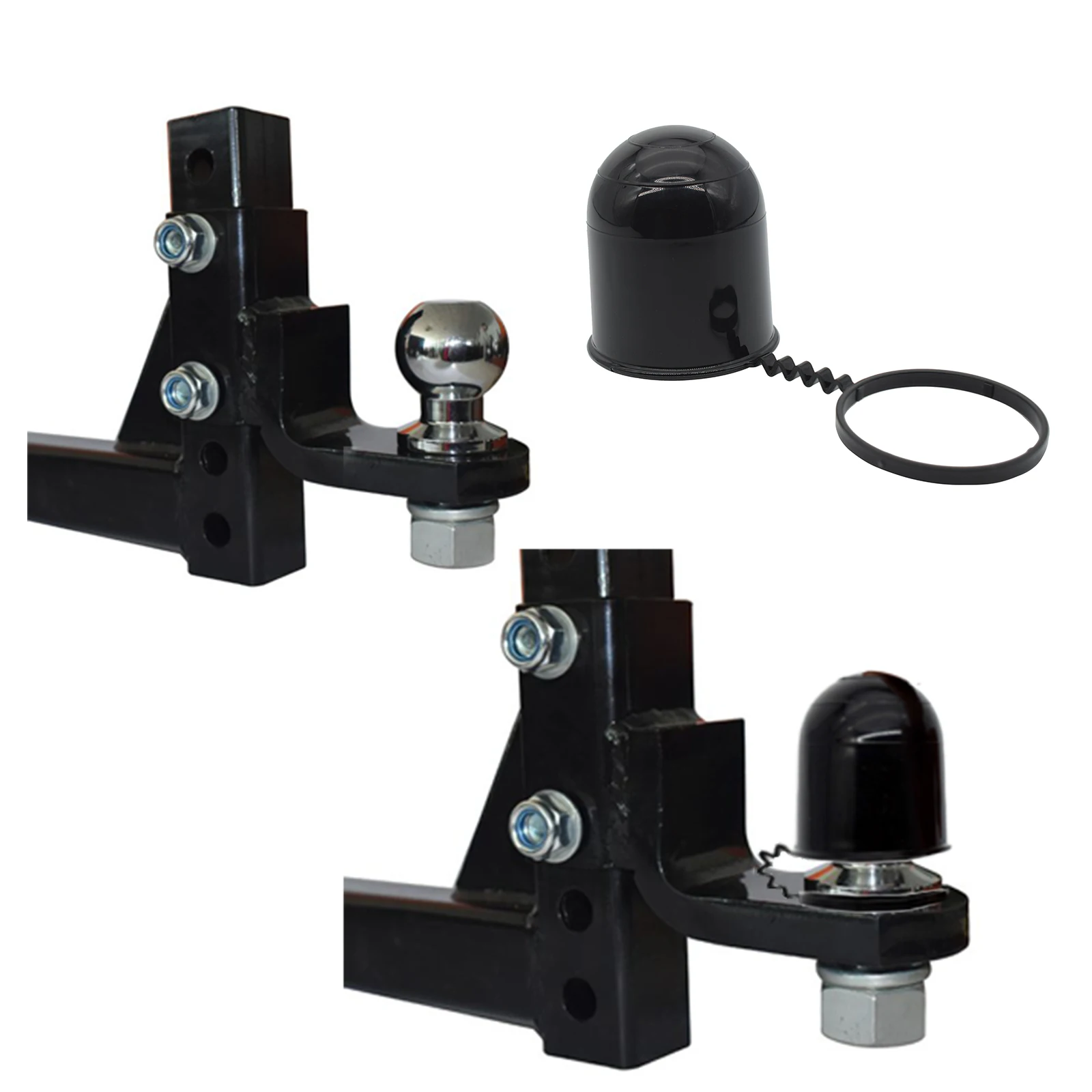 Универсальная 50 мм буксировочная крышка черная прочная защита для автофургона