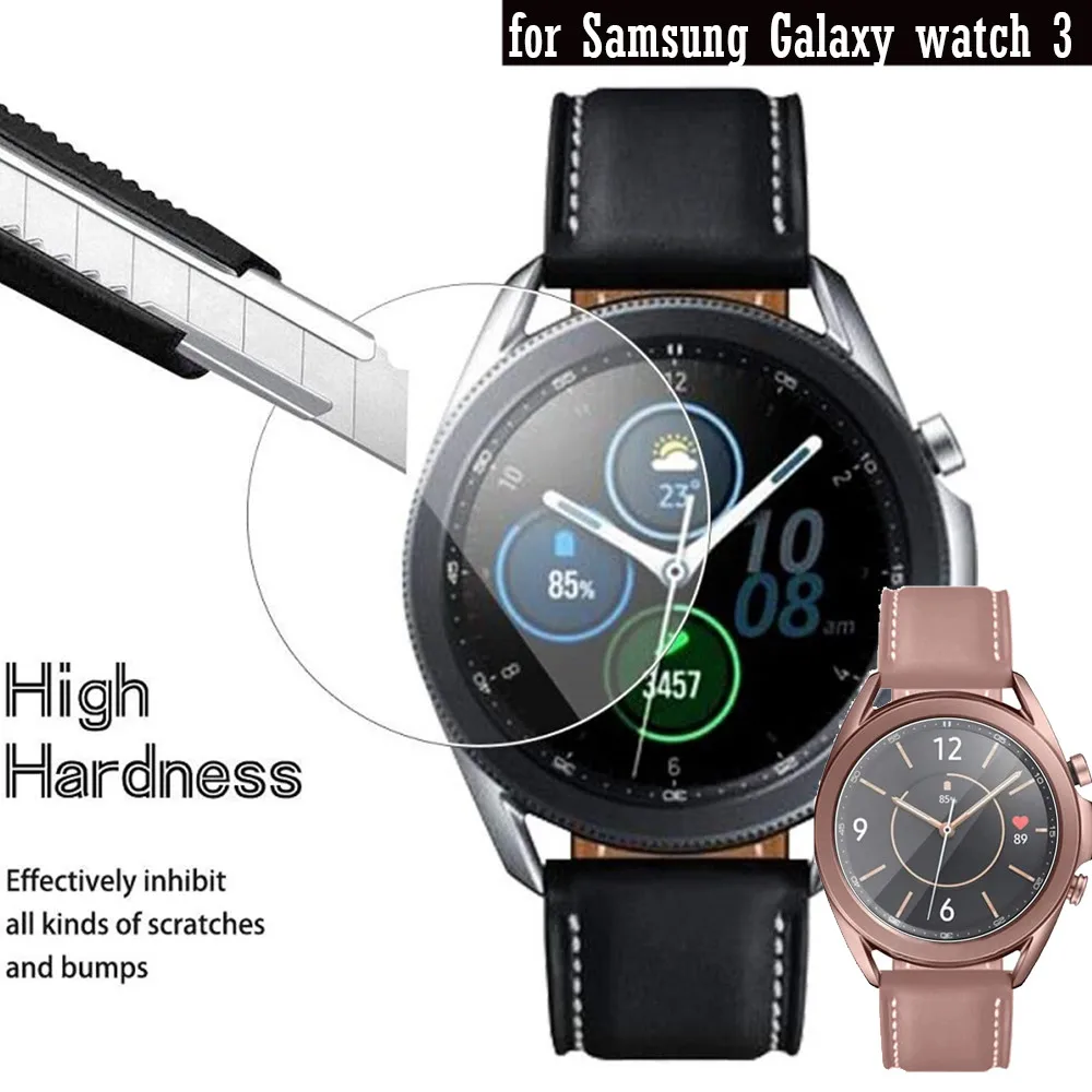 Закаленное стекло Защитная пленка для экрана Samsung Galaxy watch 3 41 мм 45 прозрачная Full HD