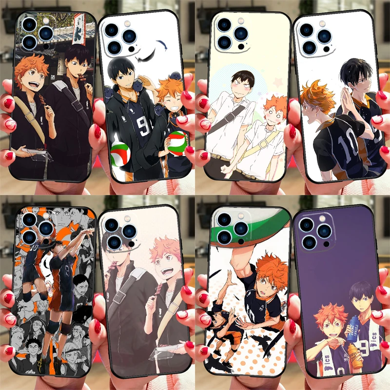 Хайку Шойо Хината Тобио Кагеяма Аниме Кейс для iPhone 13 14 Pro 12 11 Max 6 7 8 Plus XR XS X Мини Чехол на.