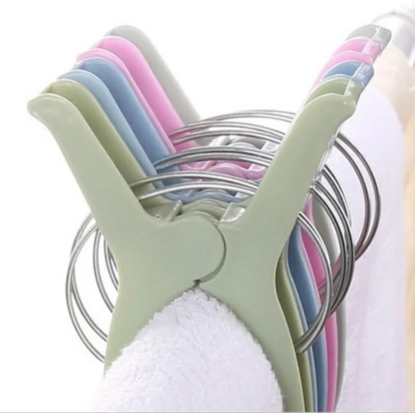 4 шт. большой размер крепкое пластиковое полотенце для стирки клипсы более