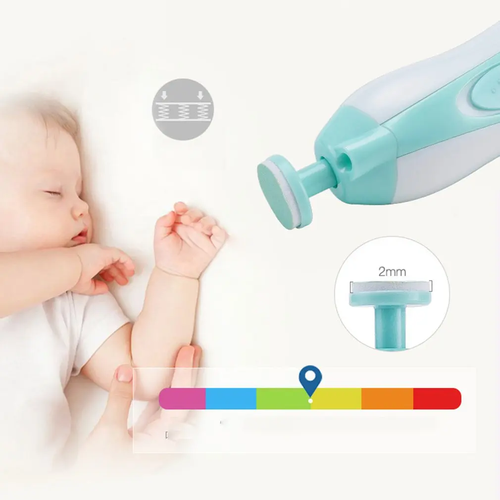 Corta&uacute;&ntilde;as el&eacute;ctrico de seguridad para beb&eacute; reci&eacute;n nacido, cortador de u&ntilde;as, manicura y pedicura, tijeras, cuidado de u&ntilde;as para ni&ntilde;os-4