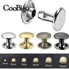 Металлические заклепки с двумя колпачками, круглые шипы для ногтей, кожаные аксессуары для рукоделия, декора в стиле панк, для одежды, сумки, ремня, 500 комплектов, для браслетов и ботинок