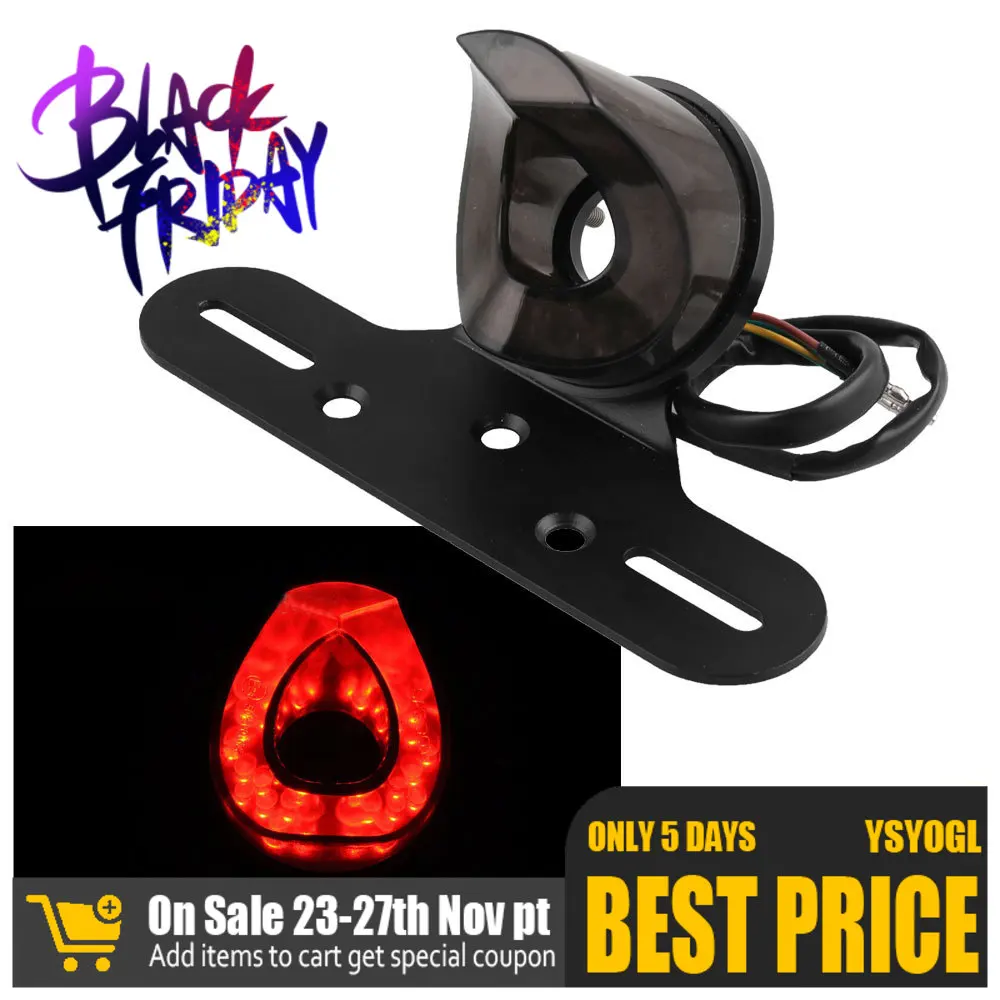 12v мотоциклов хвост светильник мотоцикл стоп сигнал задняя фара велосипеда для
