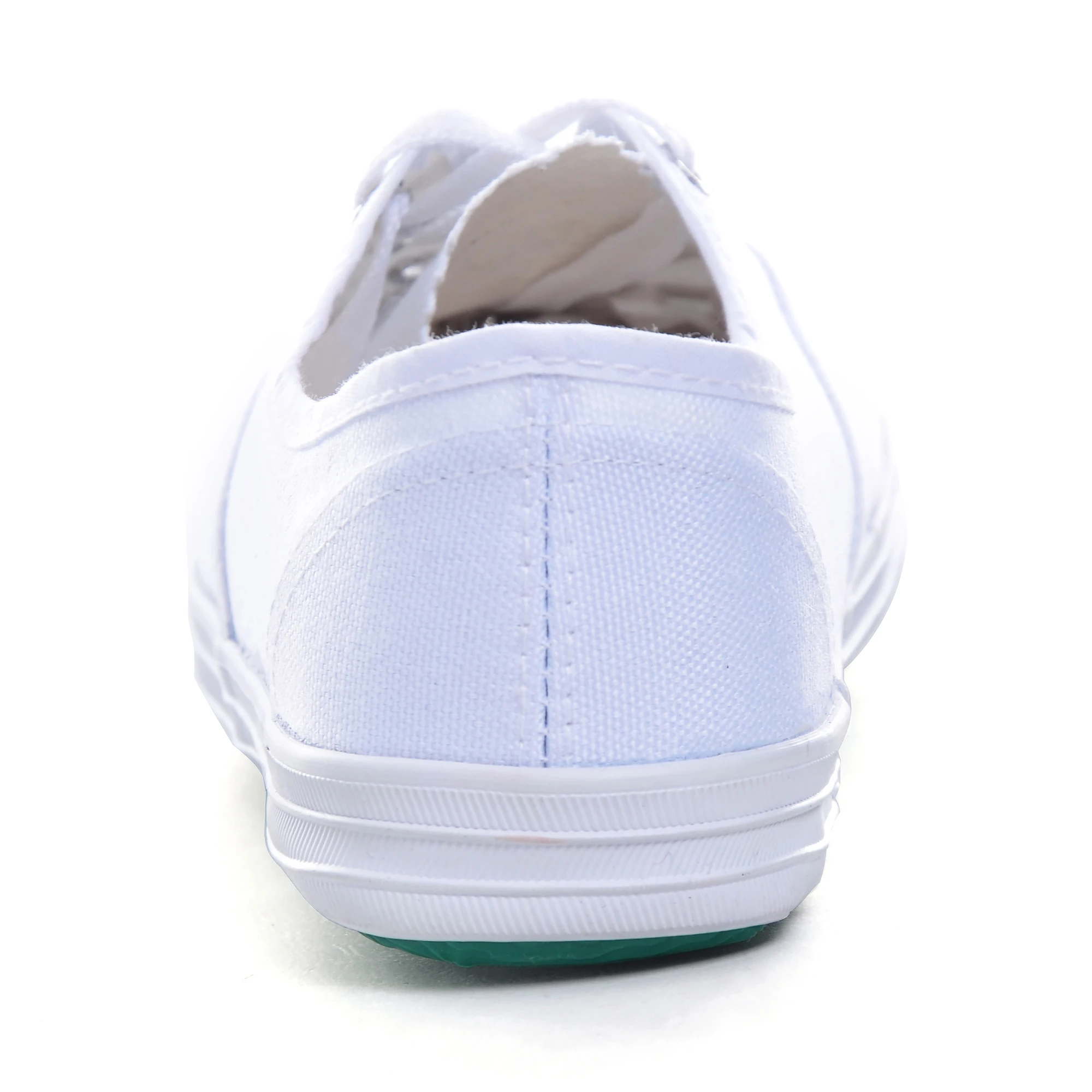 Парусиновая обувь на шнуровке белого цвета Женские лоферы Вулканизированная