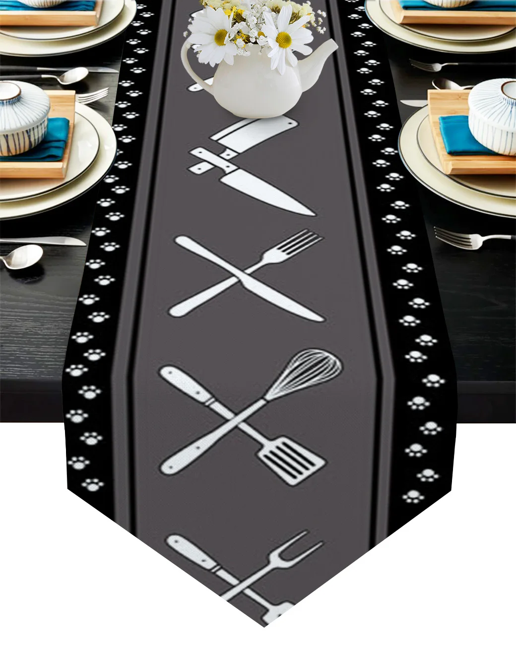 

Скатерть с изображением животных и следов, Свадебный декор для стола, скатерть с цветочным тортом и подстилка, Рождественский Декор