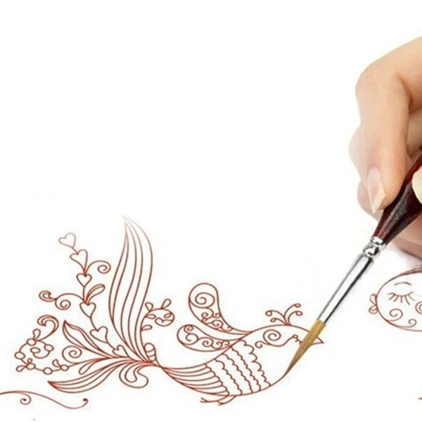 

6-Piece Fine Paintbrushes - Detail Paint Brush Set - For Acrylic, Watercolor, Oil