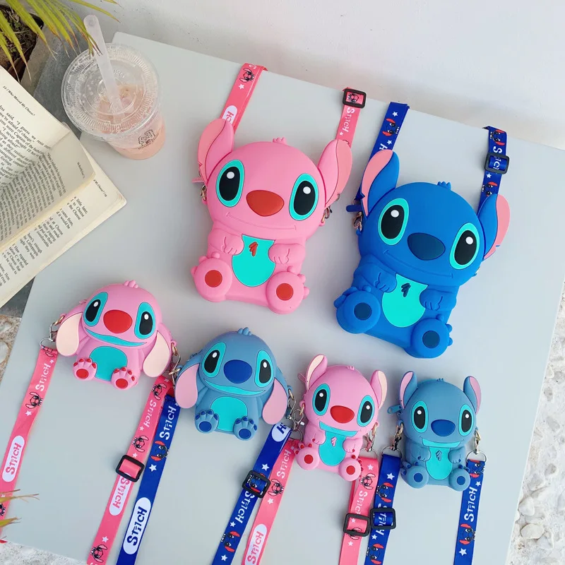 Anime Disney Stitch Backpack for Children Mickey Minnie Mouse Bag Waterproof Silicone Bag Baby Girl Primary Schoolbag toy gift