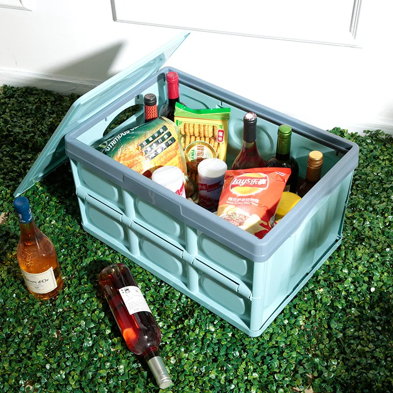 Автомобильный складной ящик для хранения багажника пластиковый автоматический