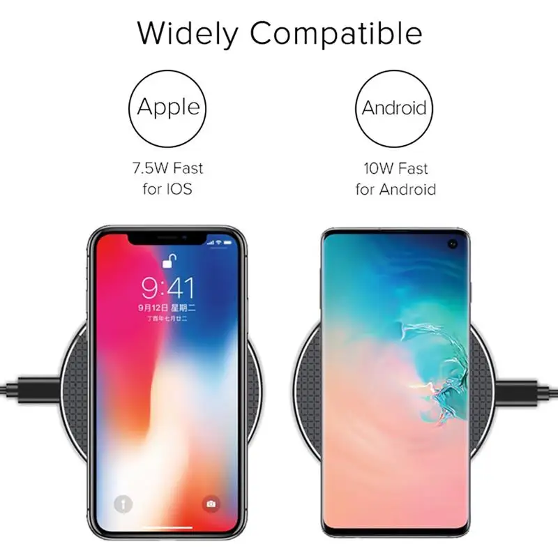 Беспроводное зарядное устройство 10 Вт Qi для IPhone 11 Pro Xs Max X Xr 8 Индукционная