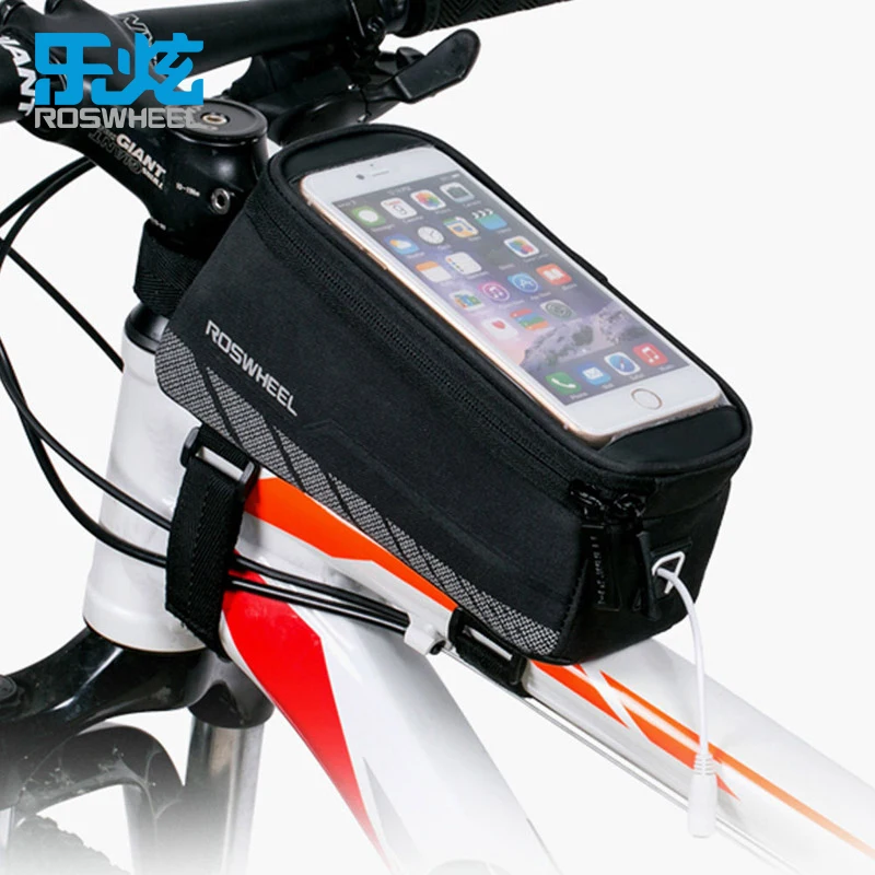 Сумка для велосипеда ROSWHEEL сумка на верхнюю трубу чехол Pannier держатель сотового