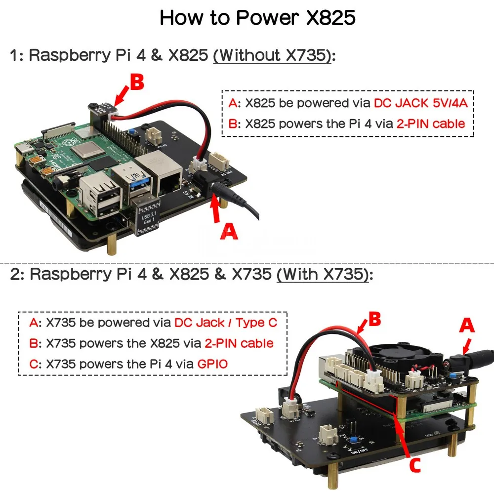 Raspberry Pi X825 V1.5 2 5 дюйма SATA HDD/SSD плата для 4 | Компьютеры и офис