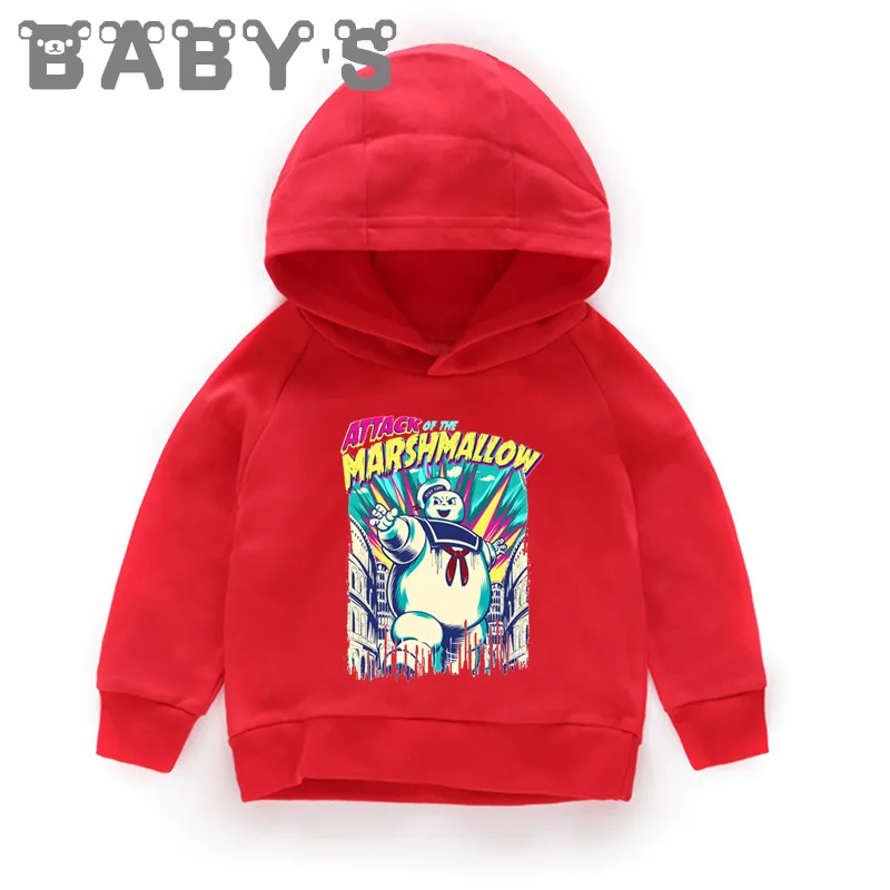 Children Hooded Hoodies Kids Old School Stay Puft Cartoon Sweatshirts Baby Autumn Pullover Tops Girls Boys Funny Clothes KMT5224 | Детская
