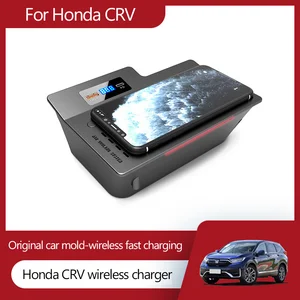 car qi wireless charger for honda cr v accessories 15w mobile phone fast charging pad interior modification parts 2017 2019 free global shipping