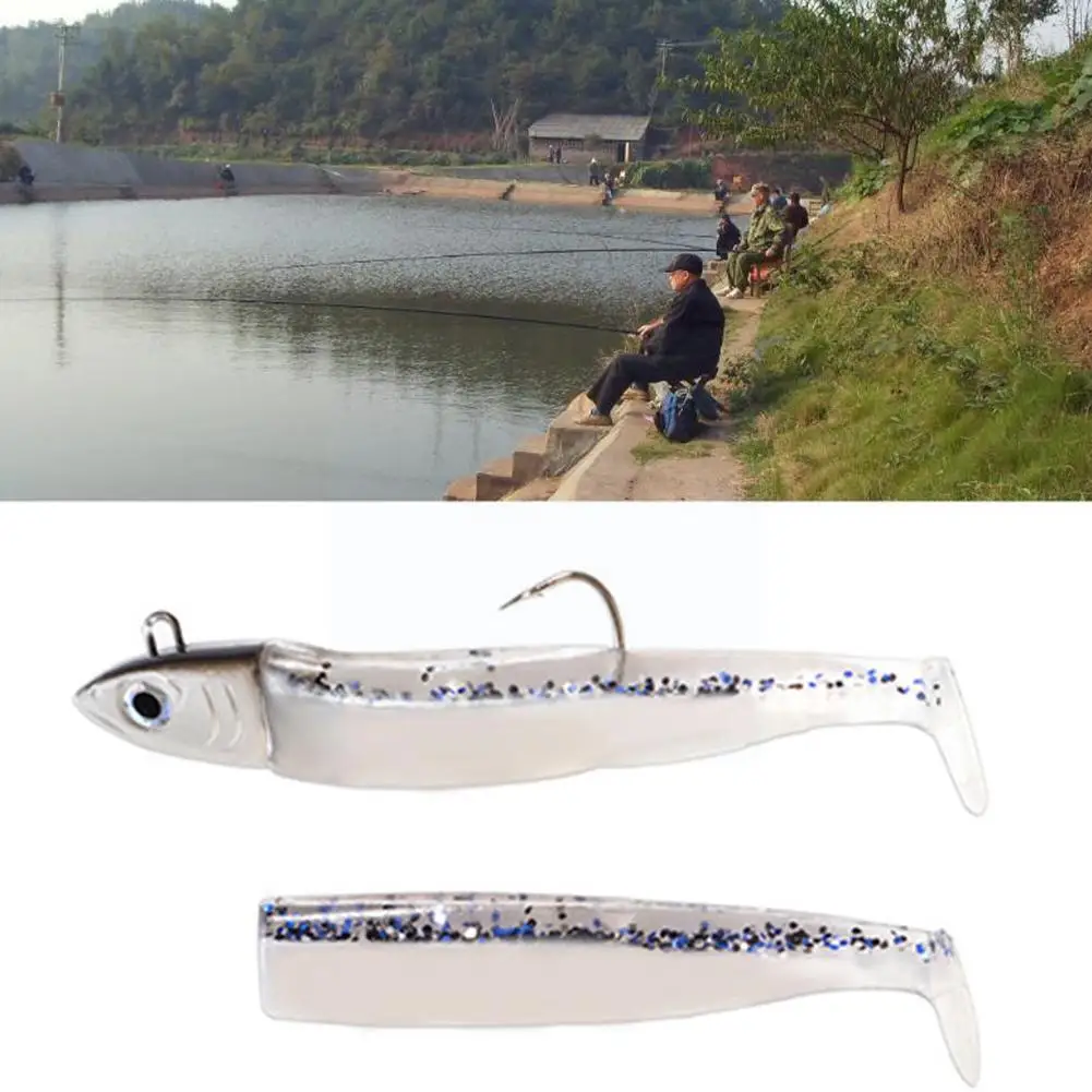 

1set Black Minnow Jig Fishing Lure Soft Pike Lure Seabass / Fishing Bass Code Soft Bait 5g 25g Bait Shad 7cm/12g 9cm B M5u6