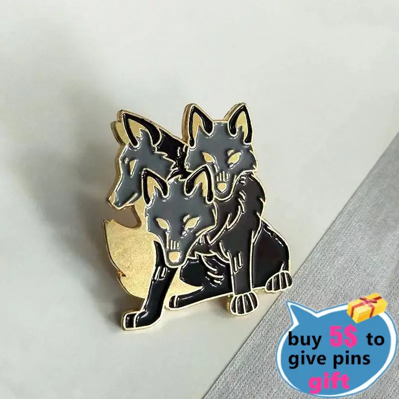 Заказные булавки Cerberus броши в древней греческой мифологии значки металлическая