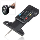 Цифровой измеритель глубины автомобильных шин 0-25 мм, тестер с цветным индикатором, инструмент для диагностики автомобильных колес, ручные аксессуары для шин