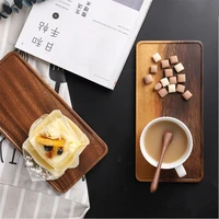 walnut tea tray wooden serving table plate coffee snack wood trays decorative food storage dish serving tray breakfast designer