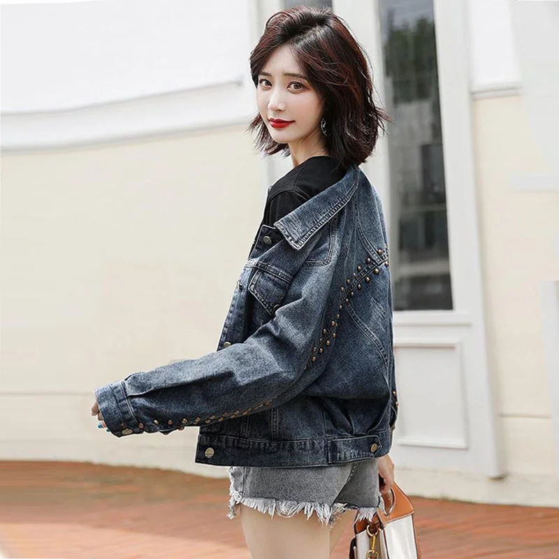 Модная Джинсовая куртка для женщин короткая весна-осень 2021 Новинка Корейский