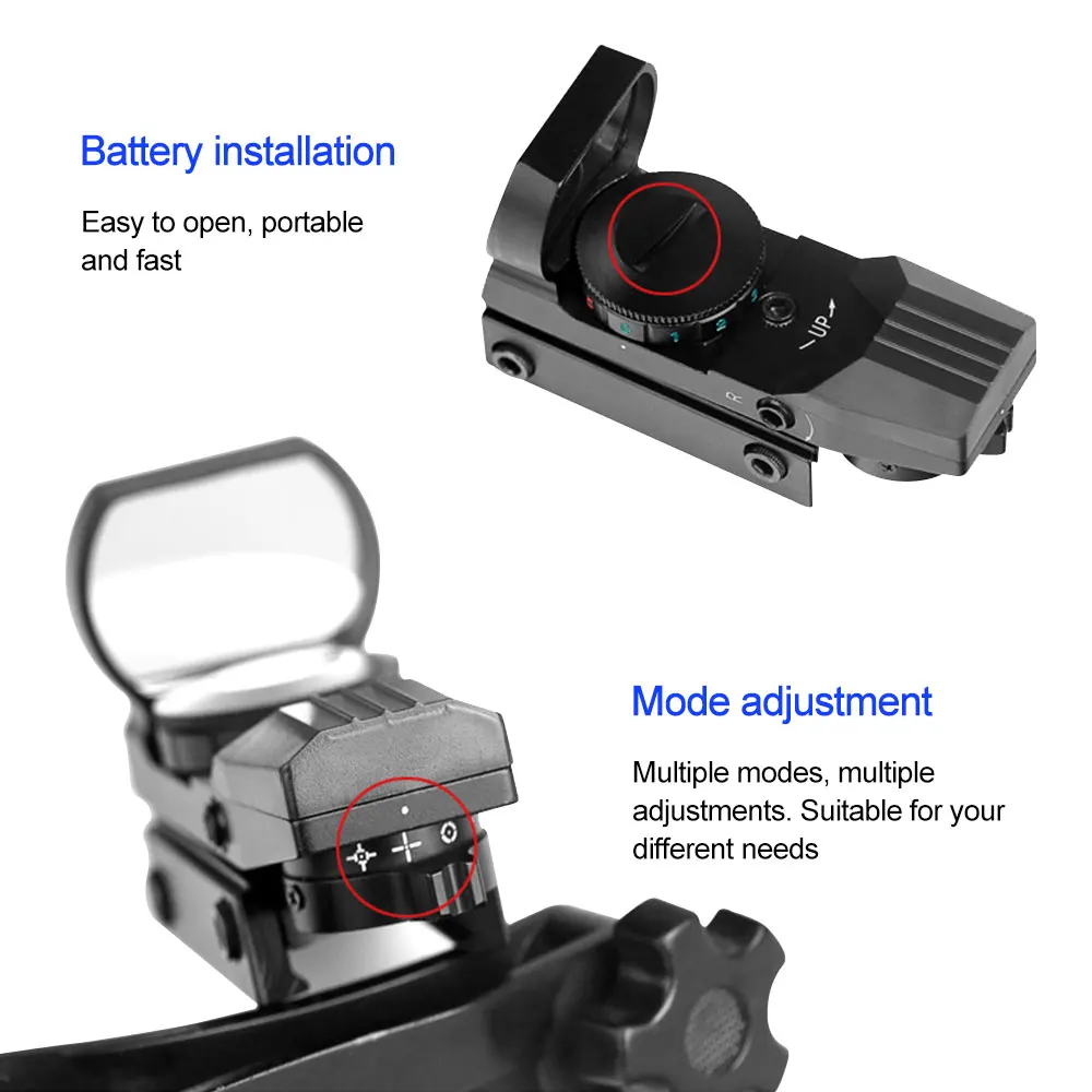 Tactical 10MOA Point Air Gun Red&ampGreen Hunting Dot Laser Rear Sight Reflection Holographic Optics Rifle Reticle Scope 20mm | Спорт и