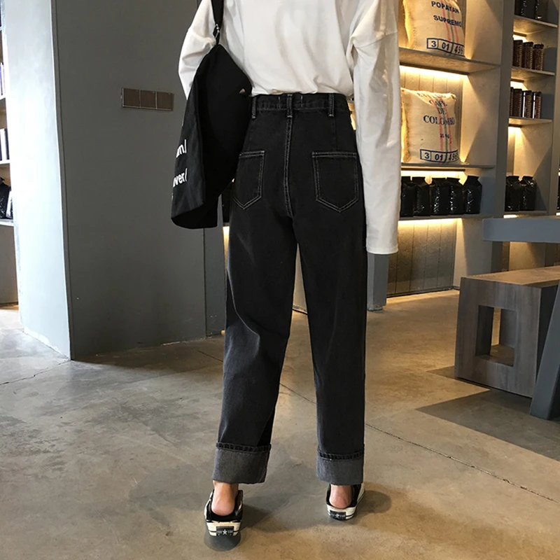 

NEW Jeans Women Retro Loose Trendy Elegant All-match High-quality Korean Style Students Leisure Daily Womens Female Lovely Simpl