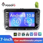 Автомагнитола Podofo, мультимедийная стерео-система на Android, с GPS, для Skoda Octavia, yeti, Volkswagen golf 5, 6, touran, passat B6, polo, tiguan, jetta, типоразмер 2 Din