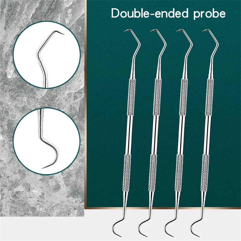 1 шт. Нержавеющая сталь двойные концы Стоматолог зубы чистыми гигиены