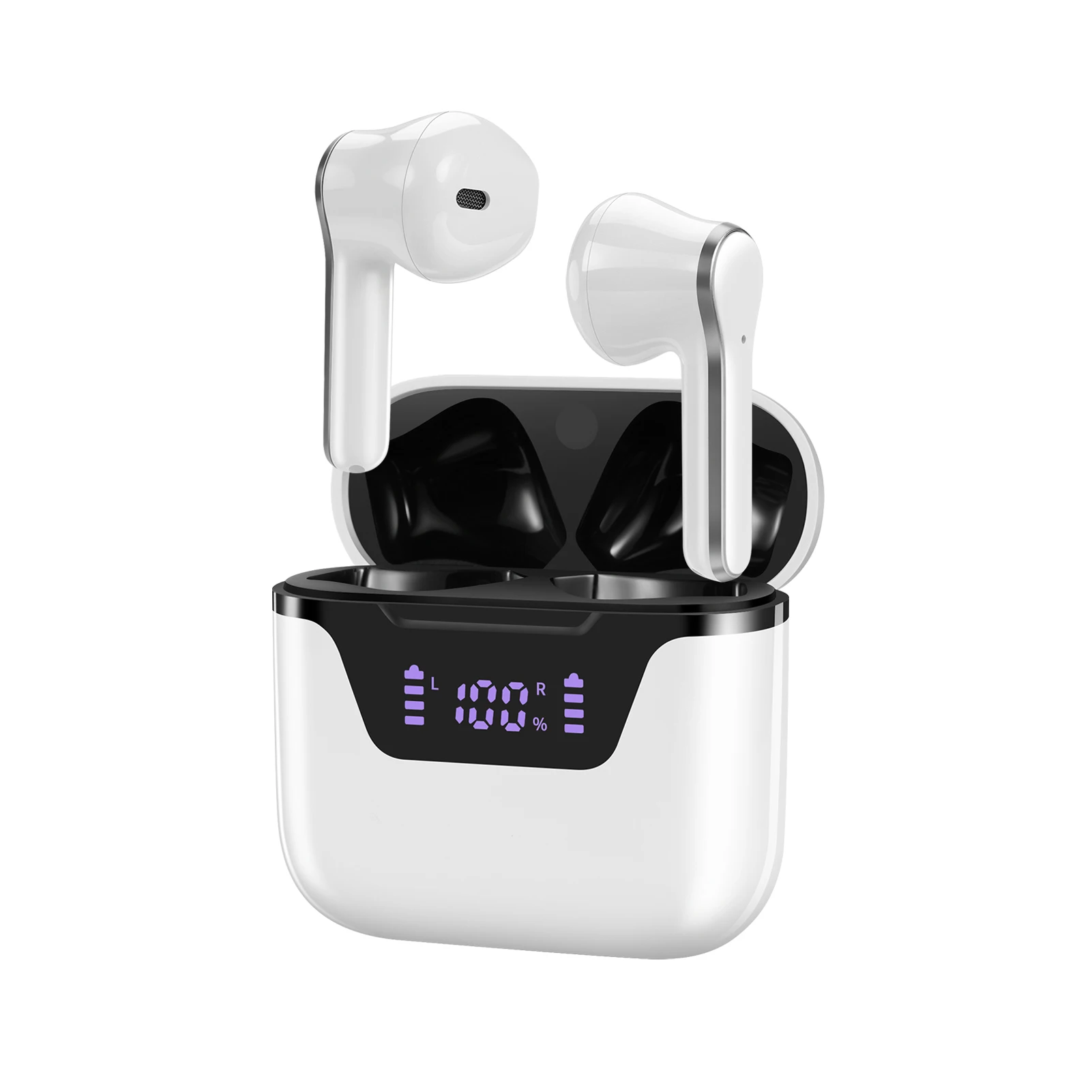 

Беспроводные наушники Bluetooth V5.1, удобные наушники с глубокими басами, стереонаушники-вкладыши с двойным микрофоном и зарядным футляром