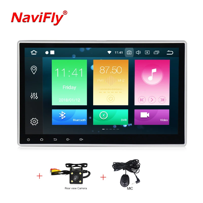 4 ГБ ОЗУ 32 Гб ПЗУ 2din android 9,0 10,1 дюймов Универсальный Автомобильный DVD gps Навигатор Радио Видео Стерео мультимедийный плеер с wifi BT USB - Цвет: with camera
