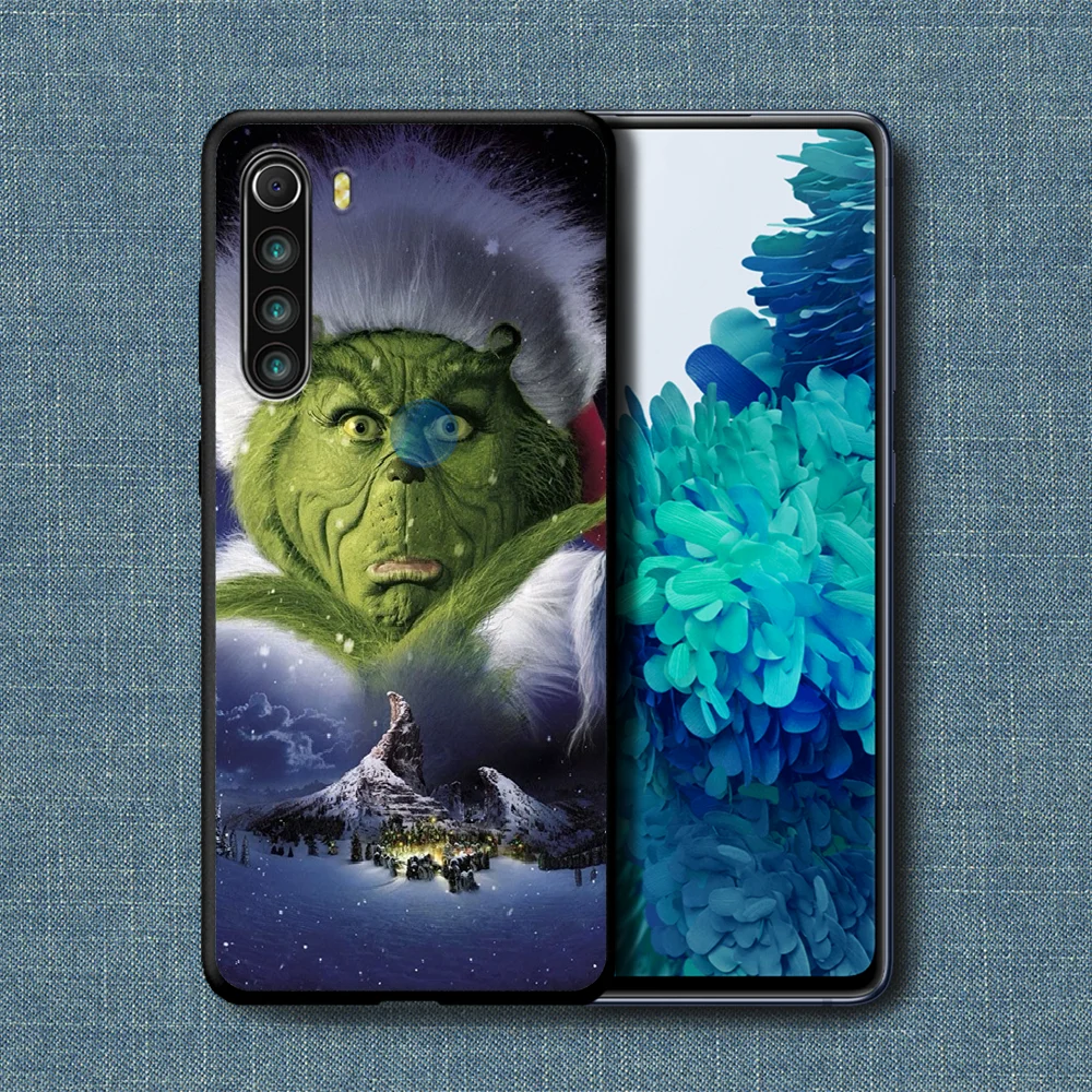 

Grinch Stole Christmas Phone Case For Xiaomi Redmi Note 7 8 8T 9 9S 4X 7 7A 9A K30 Pro Ultra black Funda 3D Prime Luxury Coque