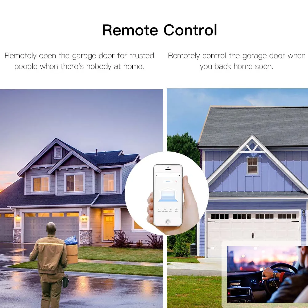 WiFi смарт-контроллер двери гаража Smart Life APP удаленный открытый закрытый монитор